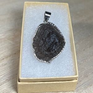 Saffordite Pseudo-Tektite Pendant - 925 Sterling Chain not included